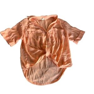 Lily Star Coral Button-Down Shirt